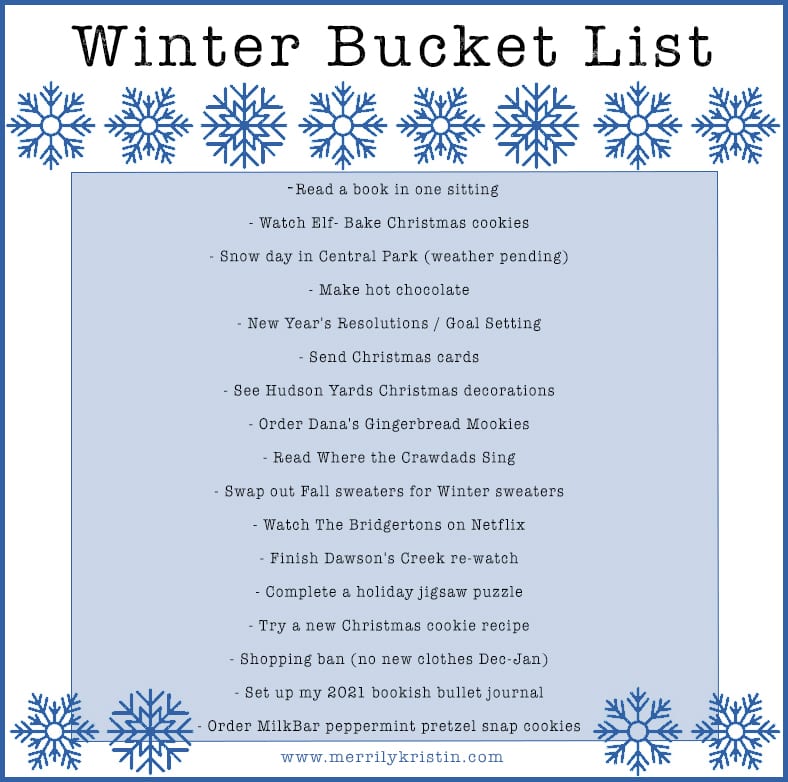 Winter Bucket List - Merrily Kristin Merrily Kristin